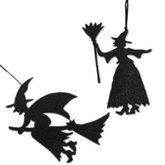 Glittered Hags - Witch Ornaments