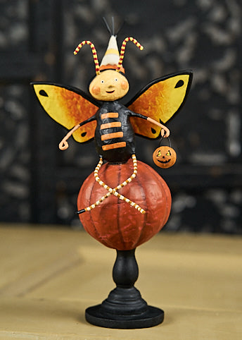 Lori Mitchell Flitter Flatter Butterfly on Pumpkin Figurine