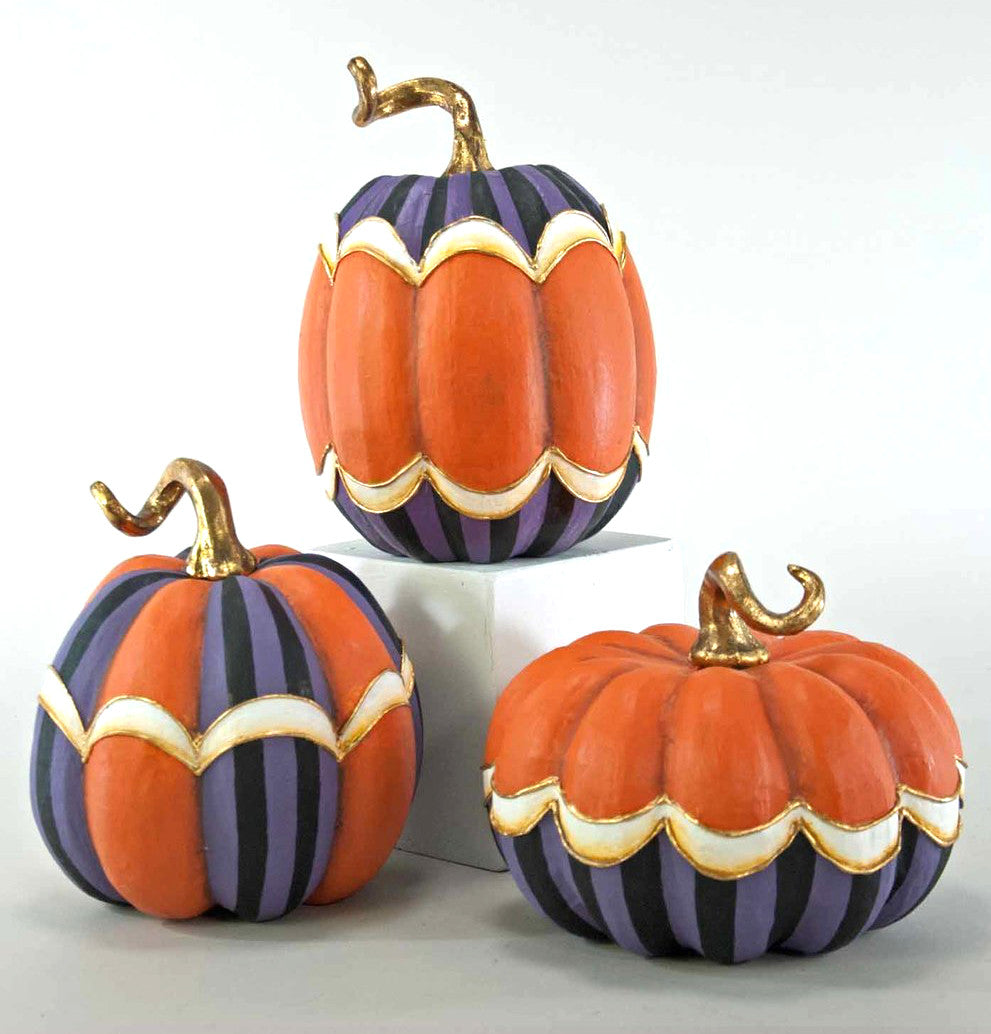 Orange & Purple Patterned Pumpkins