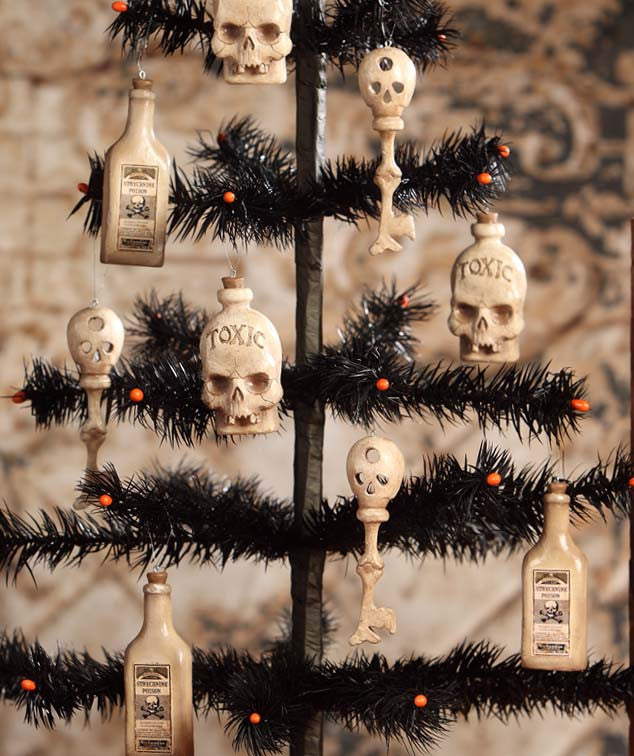 Skeletal Bottles & Bones Ornaments