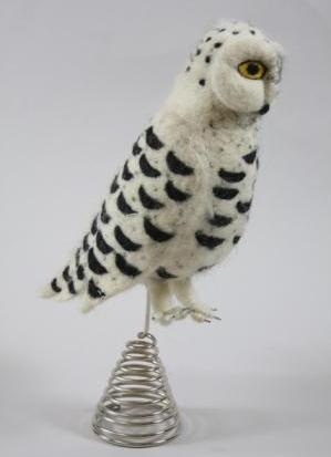 Snowy Owl Felt Tree Topper