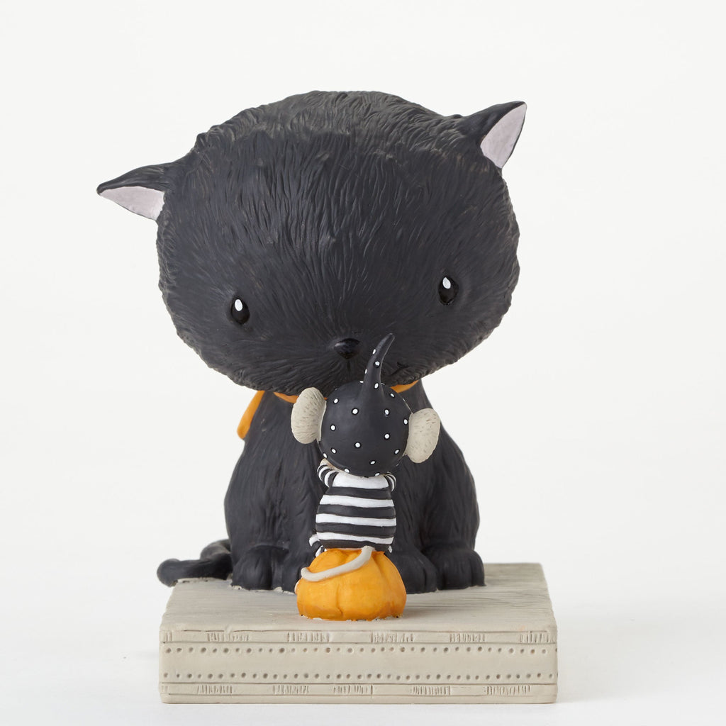 Black Cat & Mouse Halloween Figurine