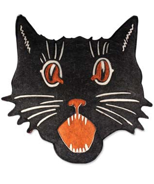 Fraidy Cat Felt Pillow