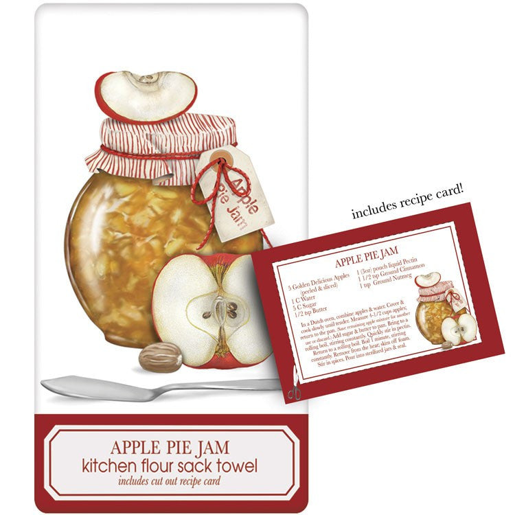 Apple Pie Jam Kitchen Towel with Recipe Card
