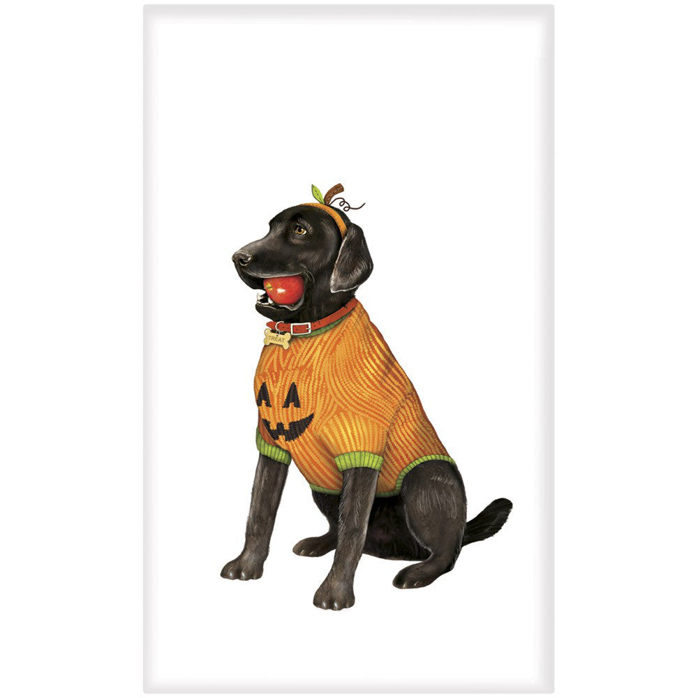 Black Lab in Halloween Costume Towel