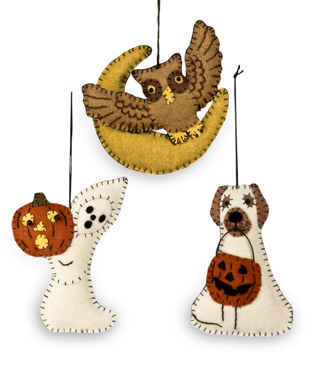 Halloween Friends Felt Ornaments