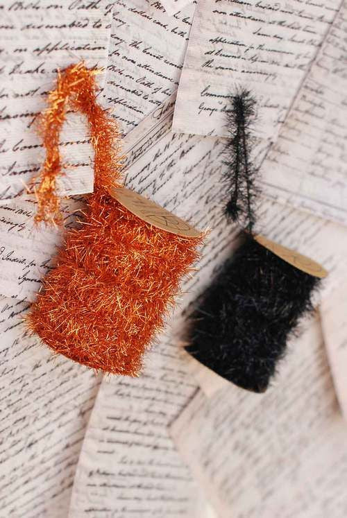 Black Tinsel Garland Trim