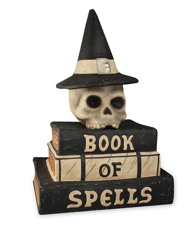 Book of Spells with Witch Skull