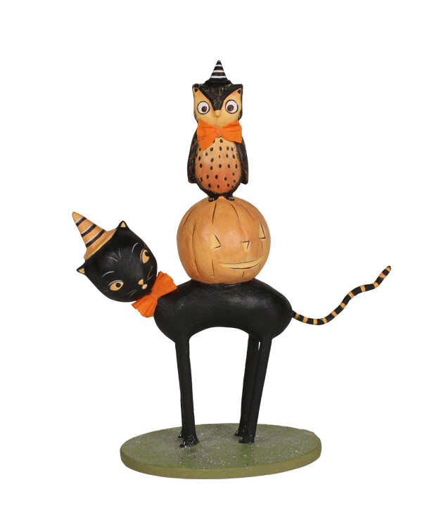 "Kitten Around, Cat, Pumpkin & Owl Stack"