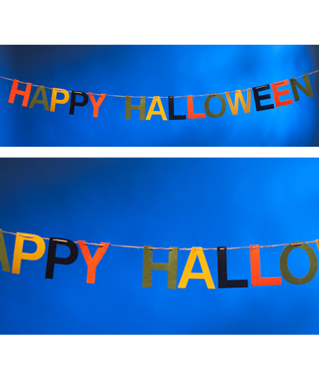"Happy Halloween Garland, Felt"