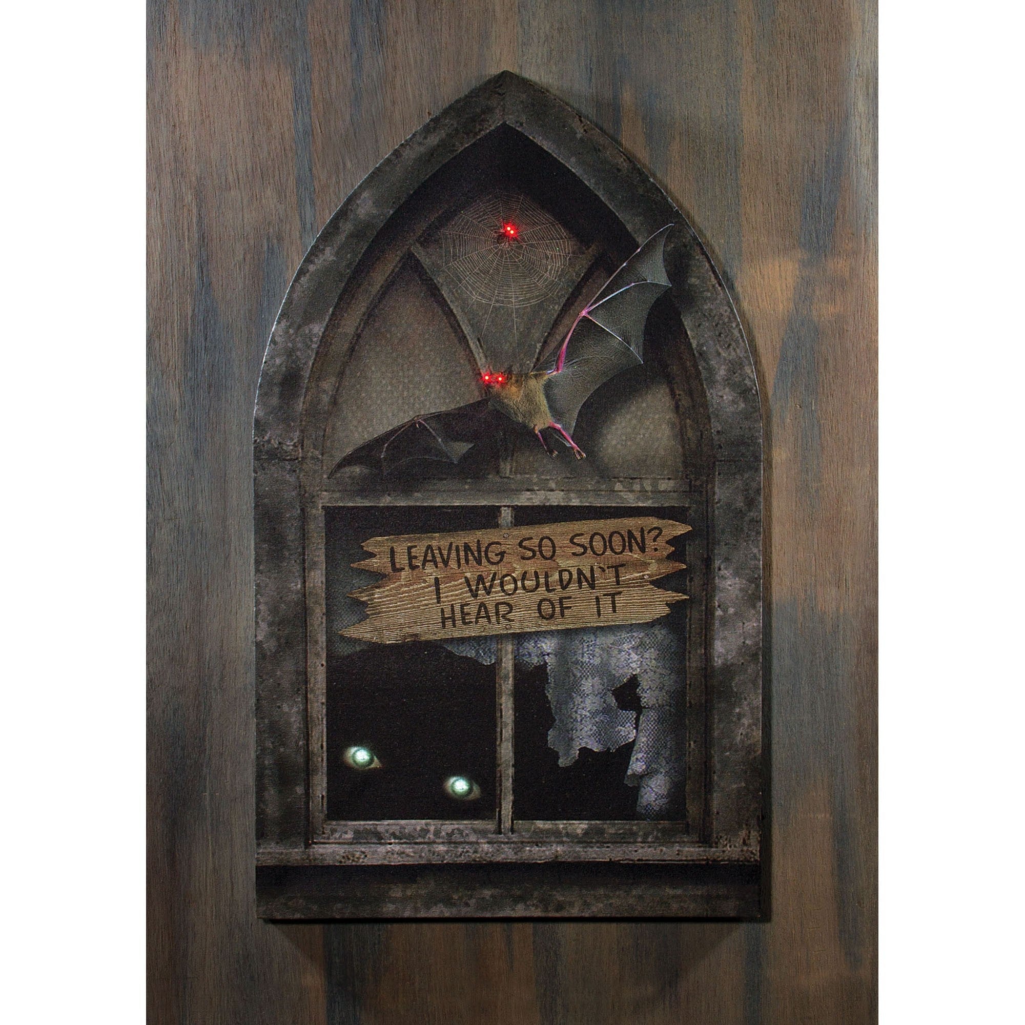 Haunted House Gothic Window Lighted Canvas