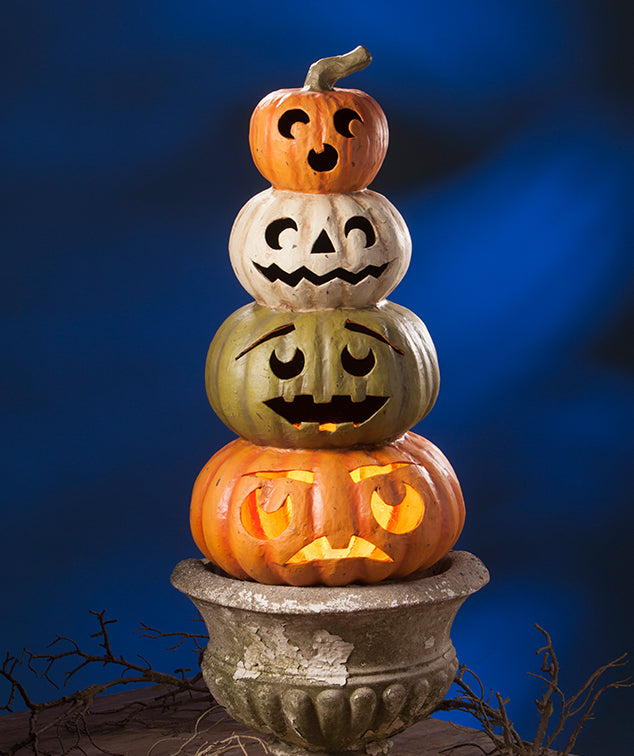 "Jack O Lantern Topiary - 24"""