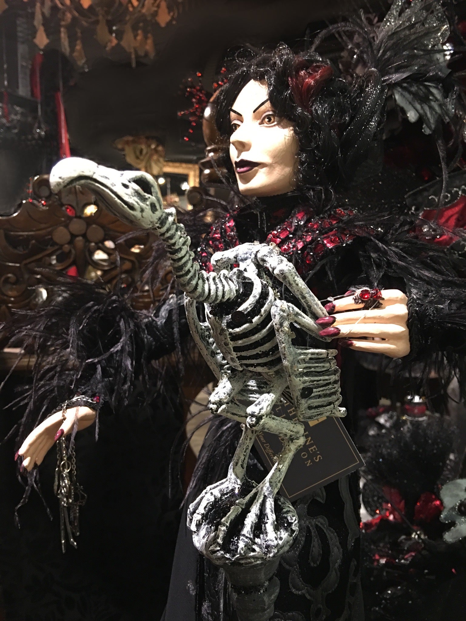 "Katherine's Collection Countess with Vulture Skeleton Staff - 32"" Tall"