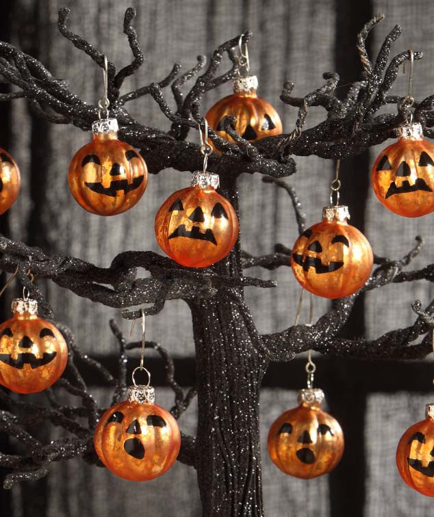 Mini Glass Pumpkin Ornaments
