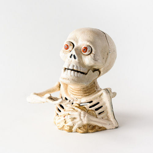 Money Grubbing Skeleton Bank - Cast Iron