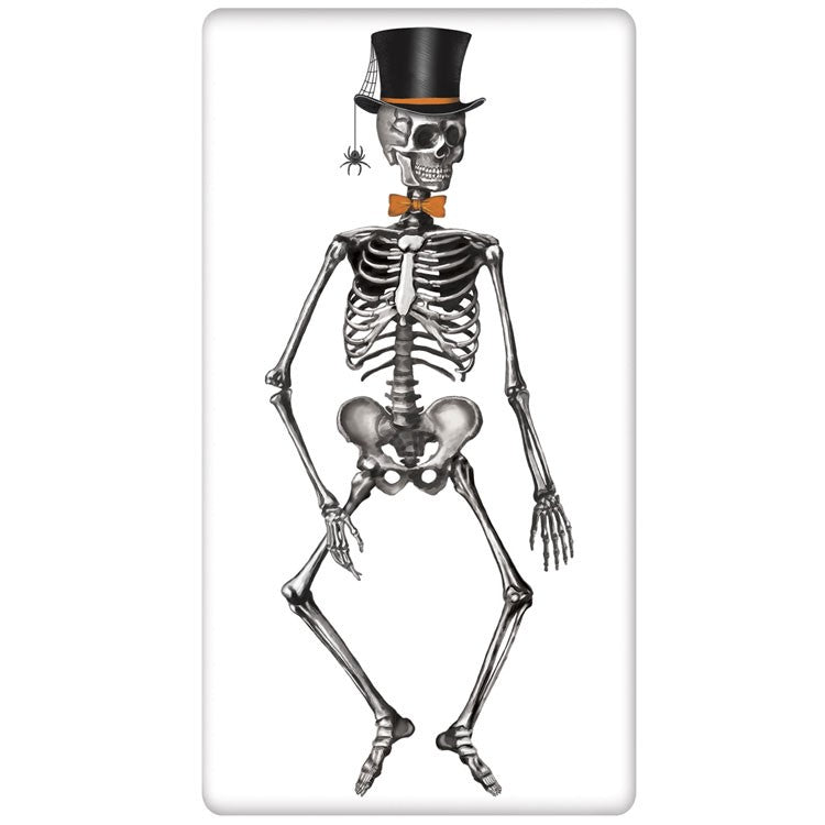 Mr. Skeleton in Top Hat Towel