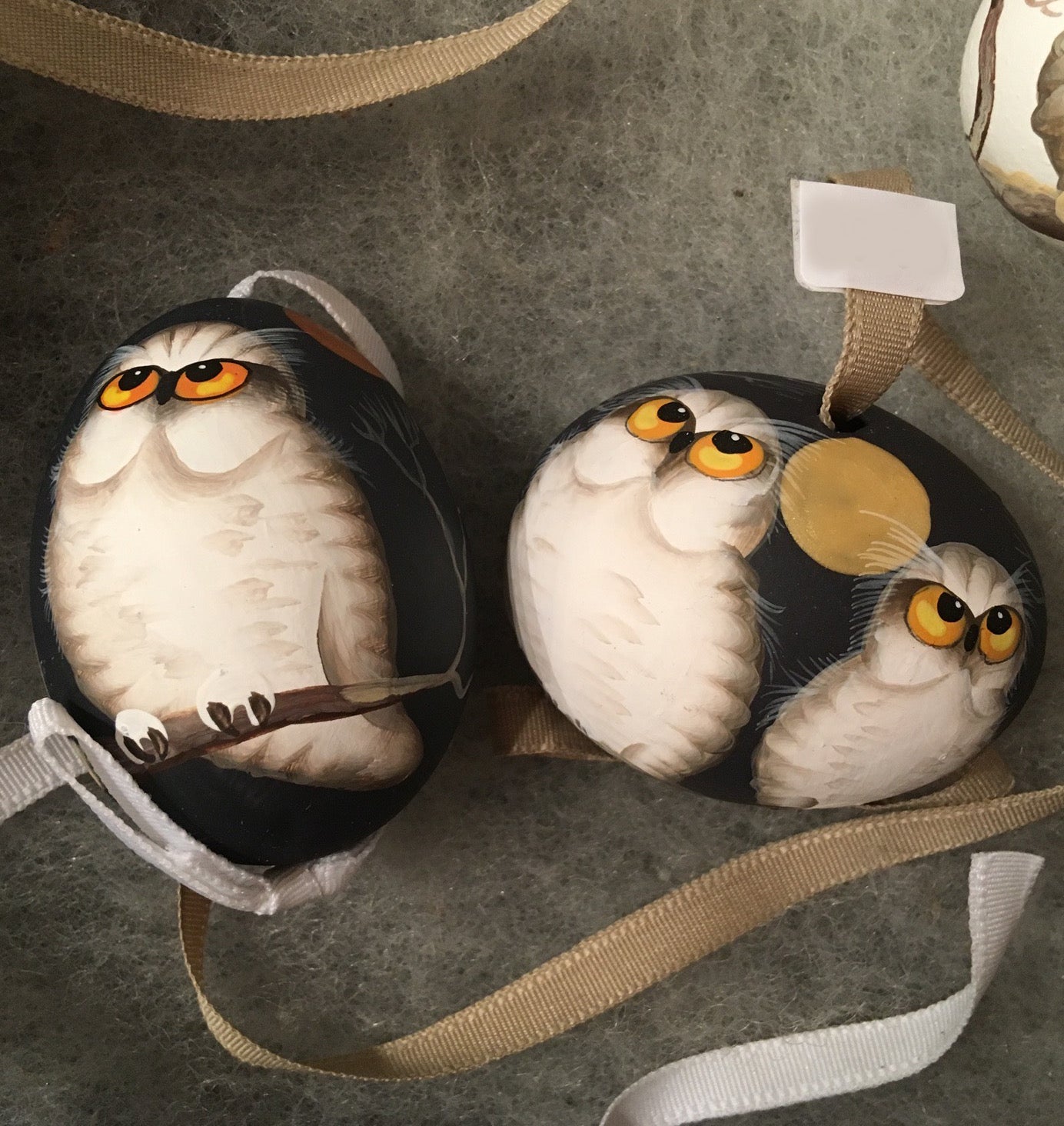 Night Owl Egg Ornaments
