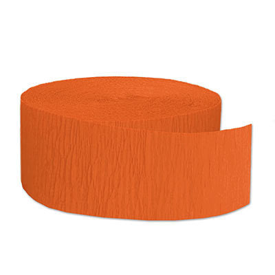 Orange Crepe Paper Streamer