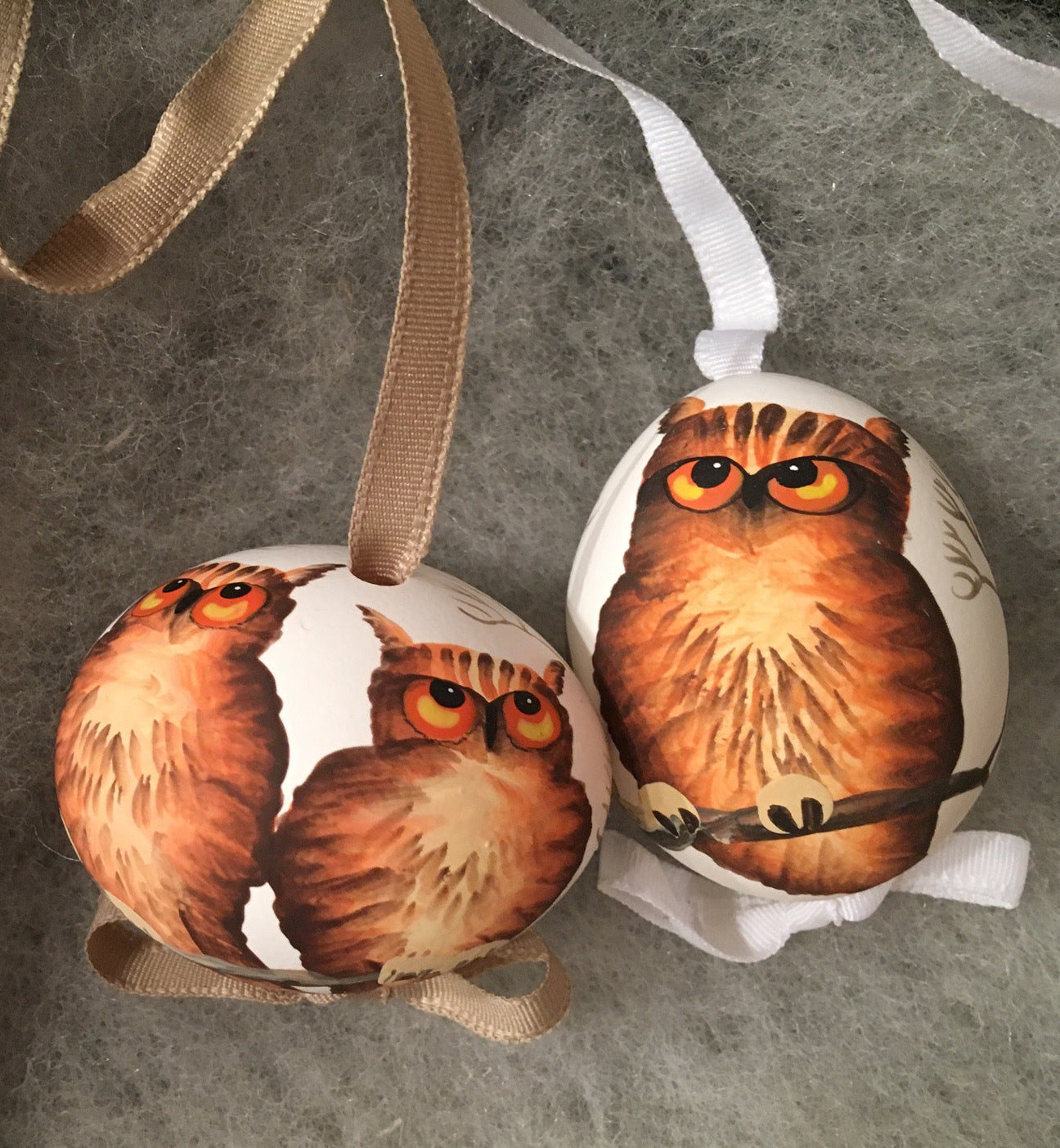 Halloween Owl Egg Ornaments