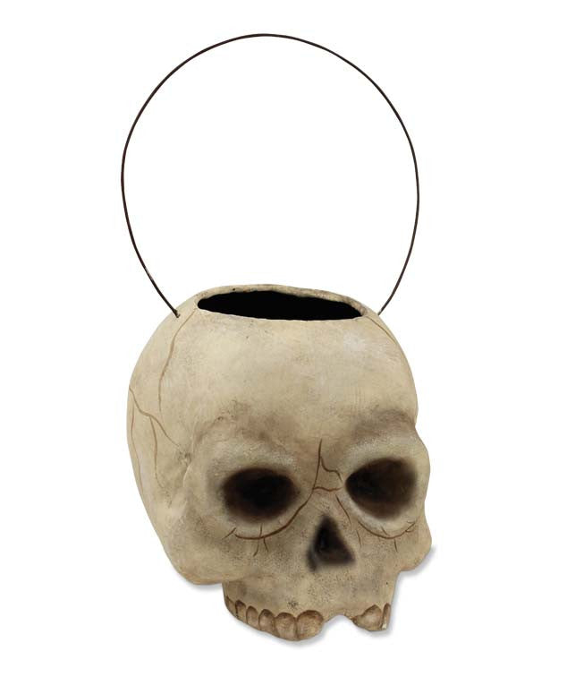 Skull Paper Mache Bucket