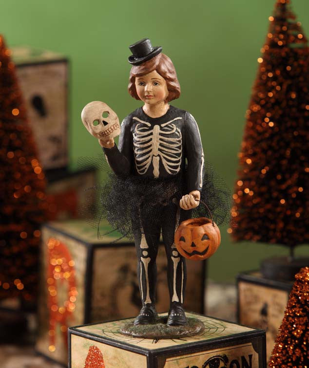 Skeleton Girl Figurine - Bethany Lowe