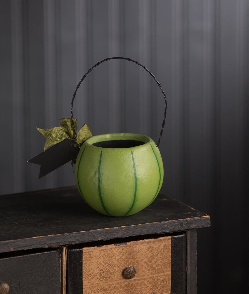 Small Green Pumpkin Bucket
