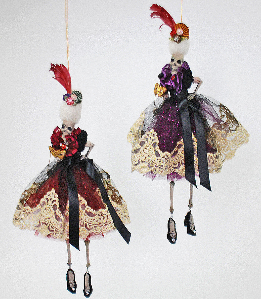 Venetian Dangle Skeleton Ornaments