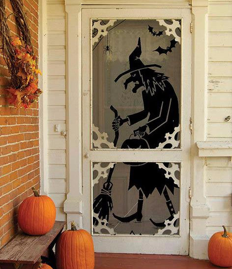 Wicked Witch Silhouette Lace Panel