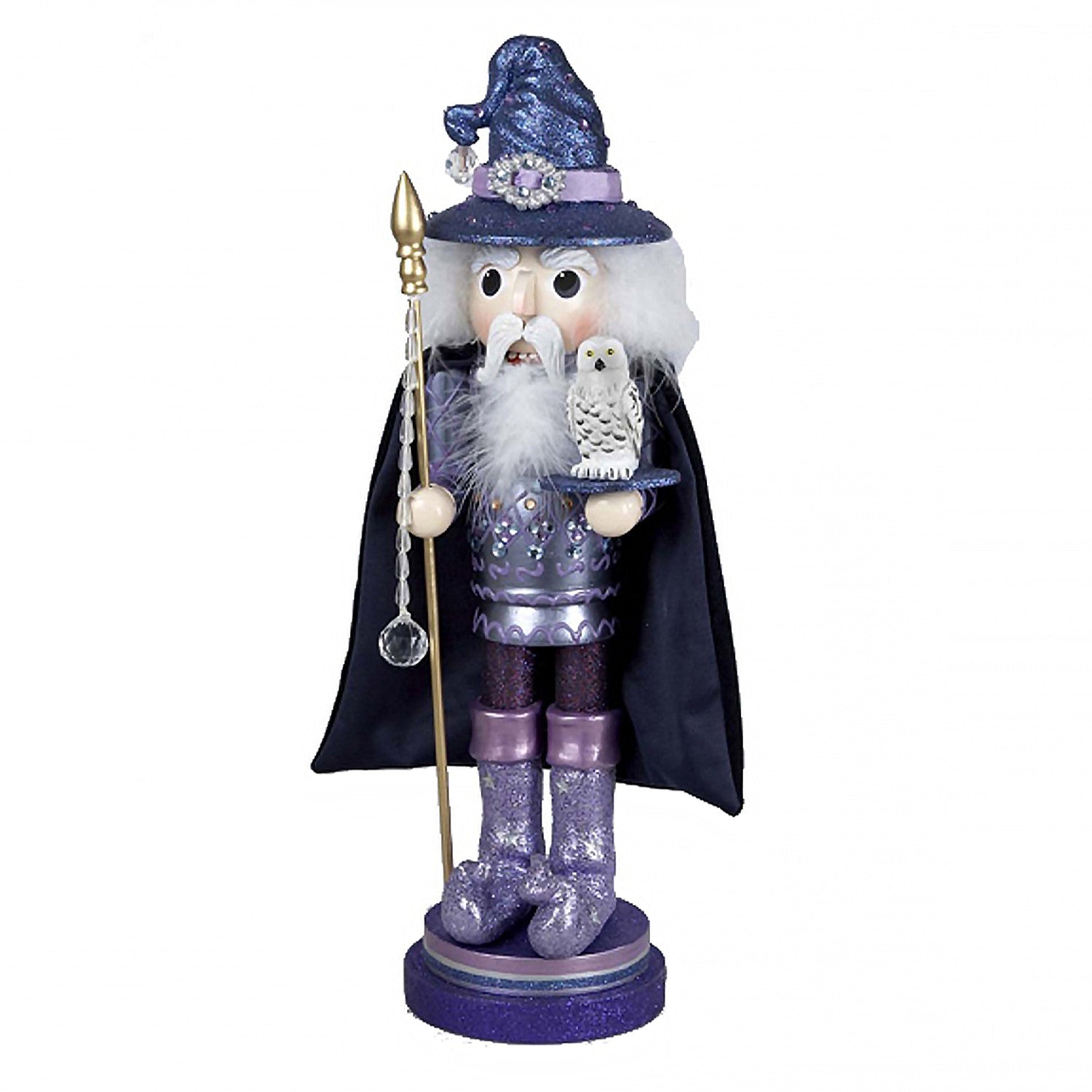 Wooden Purple Wizard Nutcracker